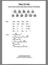 Cover icon of Take On Me sheet music for guitar (chords) by a-ha, Mags Furuholmen, Morten Harket and Pal Waaktaar, intermediate skill level