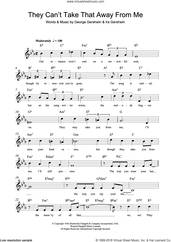 Cover icon of They Can't Take That Away From Me sheet music for voice and other instruments (fake book) by George Gershwin and Ira Gershwin, intermediate skill level