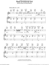 Cover icon of Real Emotional Girl sheet music for voice, piano or guitar by Randy Newman, intermediate skill level