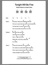 Cover icon of Tonight Will Be Fine sheet music for guitar (chords) by Leonard Cohen, intermediate skill level