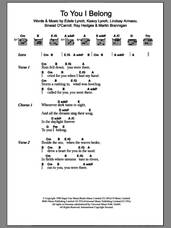 Cover icon of To You I Belong sheet music for guitar (chords) by Bewitched, Edele Lynch, Keavy Lynch, Lindsay Armaou, Martin Brannigan and Ray Hedges, intermediate skill level