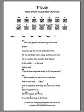 Cover icon of Tribute sheet music for guitar (chords) by Tenacious D, Jack Black and Kyle Gass, intermediate skill level
