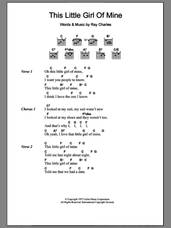 Cover icon of This Little Girl Of Mine sheet music for guitar (chords) by Ray Charles, intermediate skill level