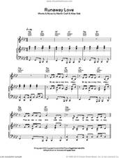 Cover icon of Runaway Love sheet music for voice, piano or guitar by Alice Gold and Martin Craft, intermediate skill level
