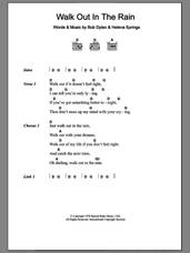 Cover icon of Walk Out In The Rain sheet music for guitar (chords) by Eric Clapton, Bob Dylan and Helena Springs, intermediate skill level
