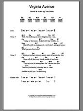 Cover icon of Virginia Avenue sheet music for guitar (chords) by Tom Waits, intermediate skill level