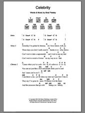 Cover icon of Celebrity sheet music for guitar (chords) by Brad Paisley, intermediate skill level