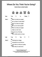 Cover icon of Where Do You Think You're Going sheet music for guitar (chords) by Dire Straits, intermediate skill level