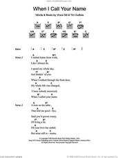 Cover icon of When I Call Your Name sheet music for guitar (chords) by Vince Gill, intermediate skill level