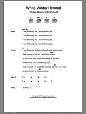 Cover icon of White Winter Hymnal sheet music for guitar (chords) by Fleet Foxes, intermediate skill level