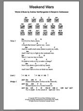 Cover icon of Weekend Wars sheet music for guitar (chords) by MGMT, intermediate skill level