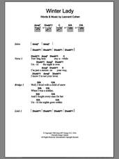 Cover icon of Winter Lady sheet music for guitar (chords) by Leonard Cohen, intermediate skill level