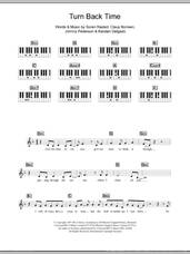 Cover icon of Turn Back Time sheet music for piano solo (chords, lyrics, melody) by Aqua, Claus Norreen, Johnny Pederson, Karsten Delgado and Soren Rasted, intermediate piano (chords, lyrics, melody)