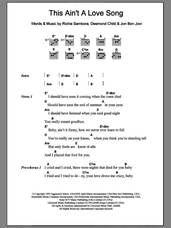 Cover icon of This Ain't A Love Song sheet music for guitar (chords) by Bon Jovi, Desmond Child and Richie Sambora, intermediate skill level