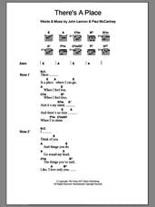 Cover icon of There's A Place sheet music for guitar (chords) by The Beatles, John Lennon and Paul McCartney, intermediate skill level