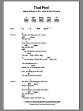 Cover icon of That Feel sheet music for guitar (chords) by Tom Waits and Keith Richards, intermediate skill level