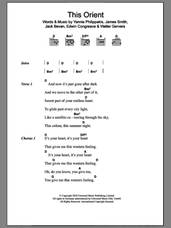 Cover icon of This Orient sheet music for guitar (chords) by Foals, Edwin Congreave, Jack Bevan, James Smith, Walter Gervers and Yannis Philippakis, intermediate skill level