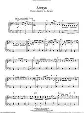 Cover icon of Always sheet music for piano solo by Bon Jovi, intermediate skill level