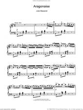 Cover icon of Aragonaise sheet music for piano solo by Jules Massenet, classical score, intermediate skill level