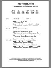 Cover icon of You're Not Alone sheet music for guitar (chords) by Olive, Robin Taylor-Firth and Tim Kellett, intermediate skill level