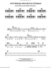 Cover icon of Ain't Nobody Here But Us Chickens sheet music for piano solo (chords, lyrics, melody) by Louis Jordan, Alex Kramer and Joan Whitney, intermediate piano (chords, lyrics, melody)