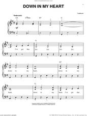 Cover icon of Down In My Heart sheet music for piano solo, easy skill level