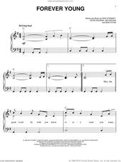 Cover icon of Forever Young sheet music for piano solo by Rod Stewart, Bob Dylan, Jim Cregan and Kevin Savigar, easy skill level