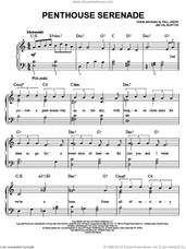 Cover icon of Penthouse Serenade sheet music for piano solo by Nat King Cole, Val Burton and Will Jason, easy skill level