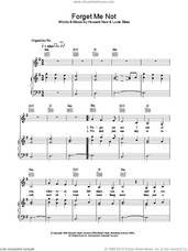 Cover icon of Forget Me Not sheet music for voice, piano or guitar by Lucie Silvas and Howard New, intermediate skill level