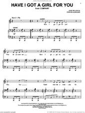 Cover icon of Have I Got A Girl For You sheet music for voice and piano by Stephen Sondheim and Company (Musical), intermediate skill level