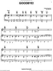 Cover icon of Goodbye! sheet music for voice, piano or guitar by Mel Brooks and The Producers (Musical), intermediate skill level