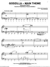 Cover icon of Godzilla - Main Theme (Opening Titles) sheet music for piano solo by David Arnold, intermediate skill level