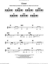 Cover icon of Closer sheet music for piano solo (chords, lyrics, melody) by The Corrs, Andrea Corr, Caroline Corr, Jim Corr and Sharon Corr, intermediate piano (chords, lyrics, melody)