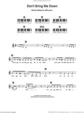 Cover icon of Don't Bring Me Down sheet music for piano solo (chords, lyrics, melody) by Electric Light Orchestra and Jeff Lynne, intermediate piano (chords, lyrics, melody)