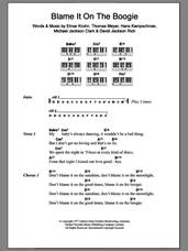 Cover icon of Blame It On The Boogie sheet music for piano solo (chords, lyrics, melody) by The Jackson 5, David Jackson Rich, Elmar Krohn, Hans Kampschroer and Thomas Meyer, intermediate piano (chords, lyrics, melody)