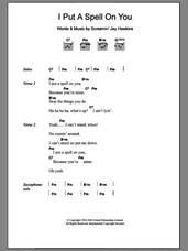 Cover icon of I Put A Spell On You sheet music for guitar (chords) by Screamin' Jay Hawkins, intermediate skill level