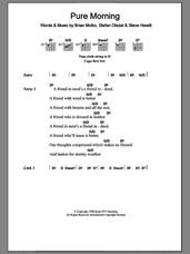 Cover icon of Pure Morning sheet music for guitar (chords) by Placebo, Brian Molko, Stefan Olsdal and Steve Hewitt, intermediate skill level