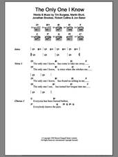 Cover icon of The Only One I Know sheet music for guitar (chords) by The Charlatans, Jon Baker, Jonathan Brookes, Martin Blunt, Robert Collins and Tim Burgess, intermediate skill level