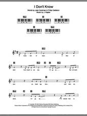 Cover icon of I Don't Know sheet music for piano solo (chords, lyrics, melody) by Celine Dion, J. Kapler, Jean Goldman and Philip Galdston, intermediate piano (chords, lyrics, melody)