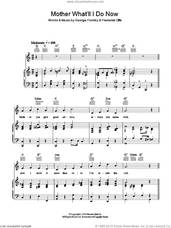 Cover icon of Mother What'll I Do Now sheet music for voice, piano or guitar by George Formby and Frederick Cliffe, intermediate skill level