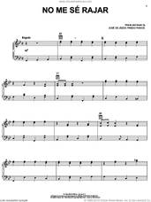 Cover icon of No Me Se Rajar sheet music for voice, piano or guitar by J. Carmelo Frayle, intermediate skill level