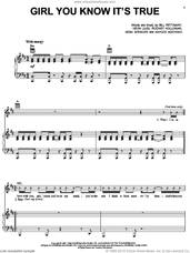 Cover icon of Girl You Know It's True sheet music for voice, piano or guitar by Milli Vanilli, Bill Pettaway, Kayode Adeyemo, Kevin Liles, Rodney Holloman and Sean Spencer, intermediate skill level