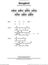 Cover icon of Songbird sheet music for piano solo (chords, lyrics, melody) by Fleetwood Mac, Eva Cassidy and Christine McVie, intermediate piano (chords, lyrics, melody)