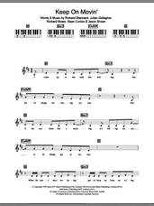 Cover icon of Keep On Movin' sheet music for piano solo (chords, lyrics, melody) by Ben Folds Five, Jason Brown, Julian Gallagher, Richard Breen, Richard Stannard and Sean Conlon, intermediate piano (chords, lyrics, melody)