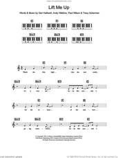 Cover icon of Lift Me Up sheet music for piano solo (chords, lyrics, melody) by Geri Halliwell, Andy Watkins, Paul Wilson and Tracy Ackerman, intermediate piano (chords, lyrics, melody)