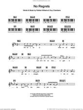 Cover icon of No Regrets sheet music for piano solo (chords, lyrics, melody) by Robbie Williams and Guy Chambers, intermediate piano (chords, lyrics, melody)