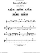 Cover icon of Seasons In The Sun sheet music for piano solo (chords, lyrics, melody) by Westlife, Jacques Brel and Rod McKuen, intermediate piano (chords, lyrics, melody)