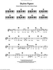Cover icon of Skyline Pigeon sheet music for piano solo (chords, lyrics, melody) by Elton John and Bernie Taupin, intermediate piano (chords, lyrics, melody)