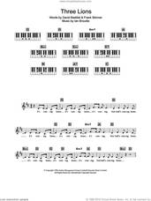 Cover icon of Three Lions sheet music for piano solo (chords, lyrics, melody) by The Lightning Seeds, David Baddiel, Frank Skinner and Ian Broudie, intermediate piano (chords, lyrics, melody)
