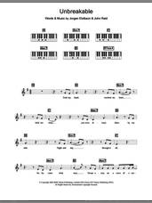 Cover icon of Unbreakable sheet music for piano solo (chords, lyrics, melody) by Westlife, John Reid and Jorgen Elofsson, intermediate piano (chords, lyrics, melody)